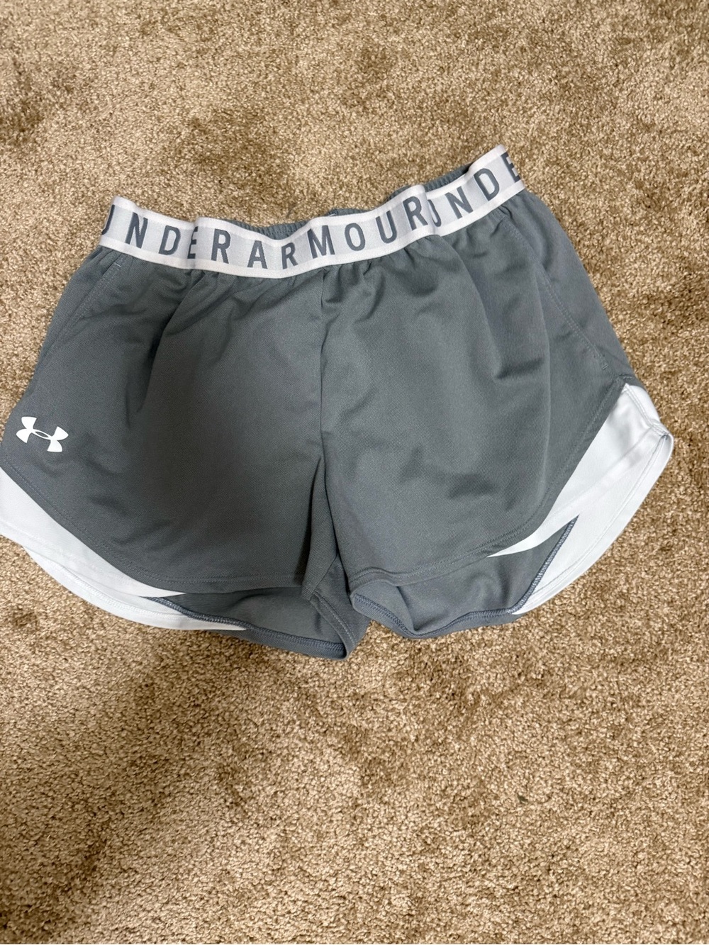 LG Women's Gray Athletic Shorts with White Trim‎